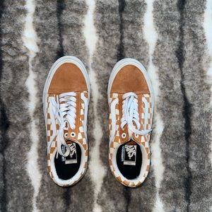 Checked mustard vans